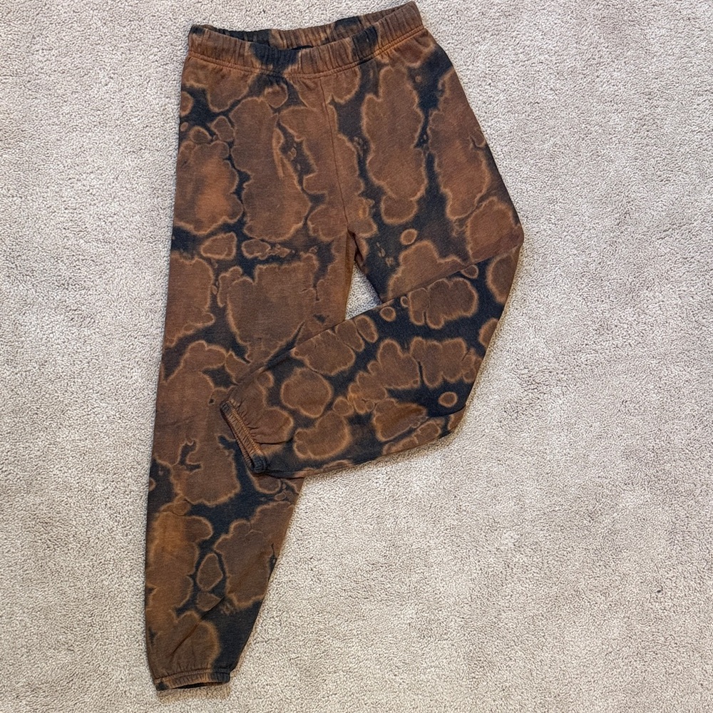 Brown and Black Tie-Dye Joggers